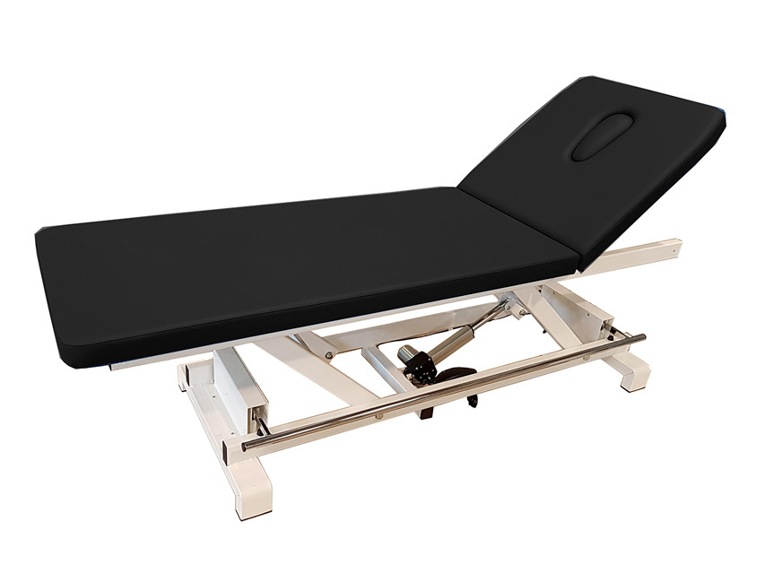 [44522] ELECTRIC HEIGHT ADJUSTABLE VISITING BED with perimeter bar - black