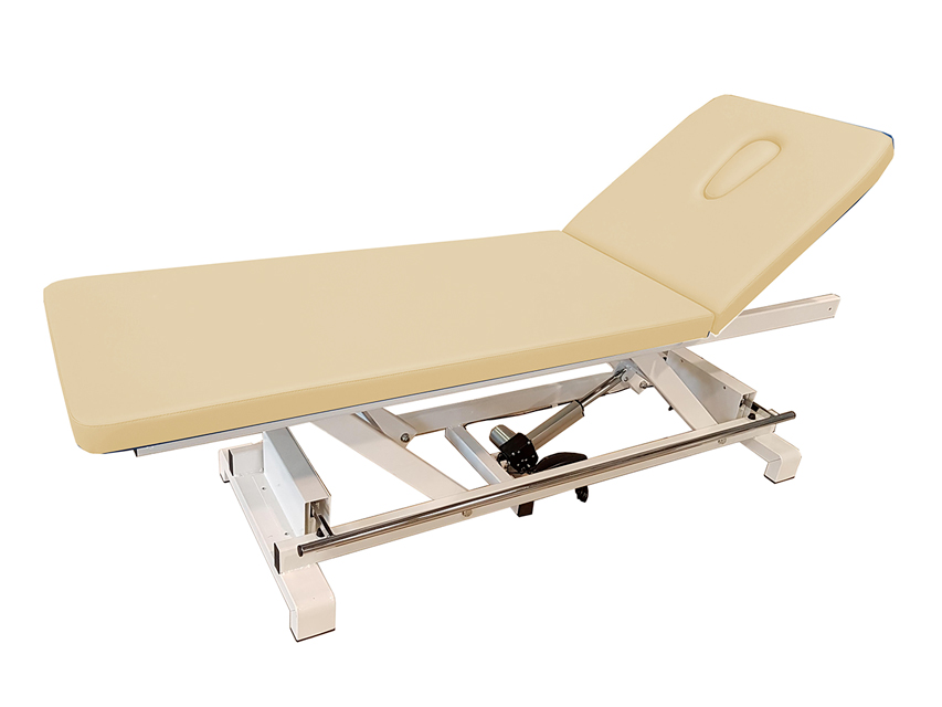 [44521] ELECTRIC HEIGHT ADJUSTABLE VISITING BED with perimeter bar - beige