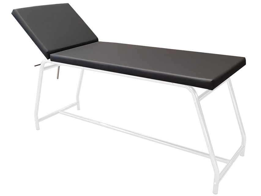 [44452] VISITING BED - capacity 120 kg, painted white - mattress black