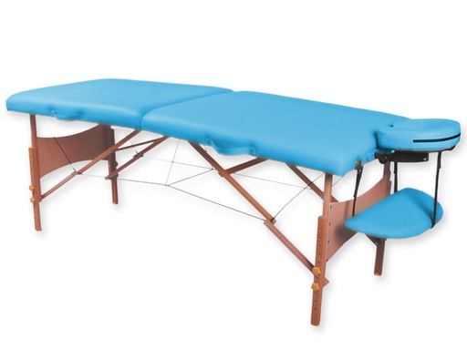 [GM-30040] 2 SECTION WOOD MASSAGE BED - turquoise