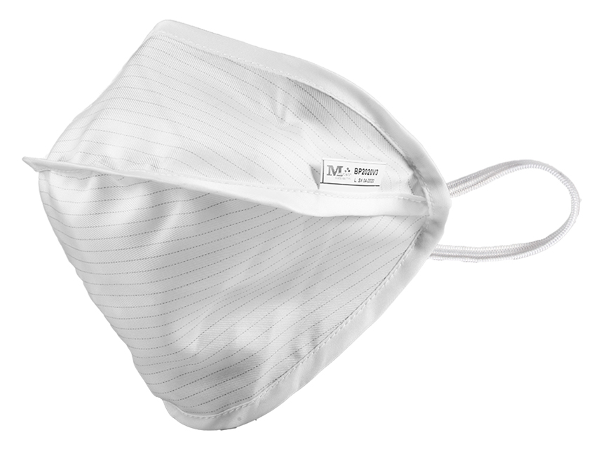 [20760] REUSABLE MASK MYCROCLEAN BFE 99.8% - white/white with nose pad