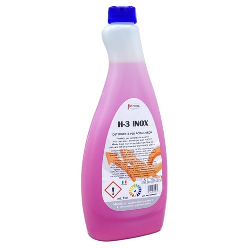 [DET01059] H3 Inox steel cleaner 750 ml bottle