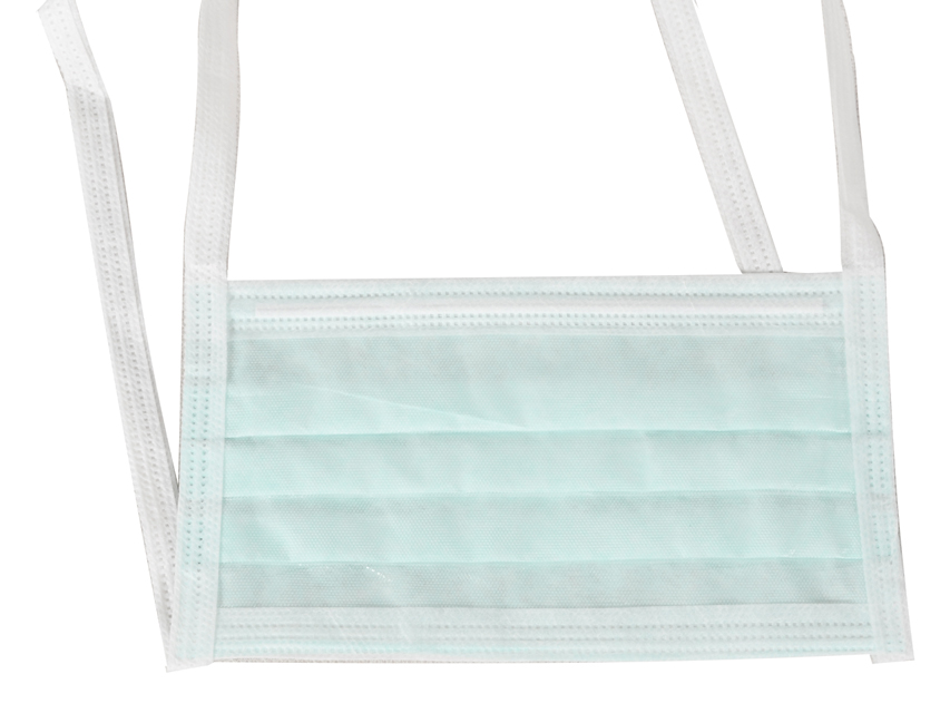 [20703] SURGICAL MASK 4 VEILS 98% FILTRATION - green with laces - type IIR