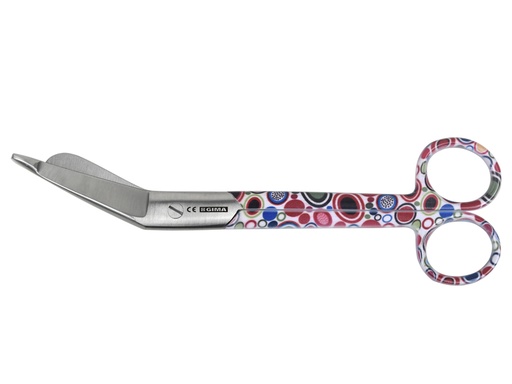 [MOR0752] Bandage scissors stainless steel 18 cm bubble pattern
