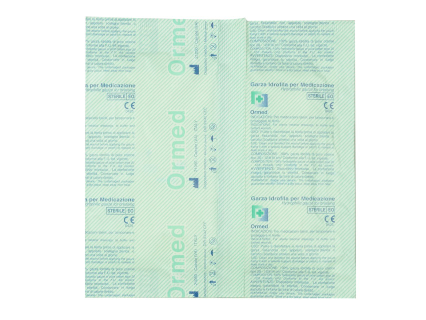 [34761] COTTON GARZA COMPRESSES 15X15 cm - bags of 25