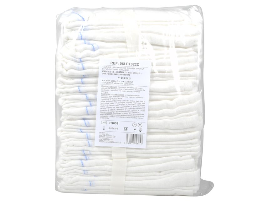 [59394] LAPARATOMIC GARZA 40x40 cm - 8 threads