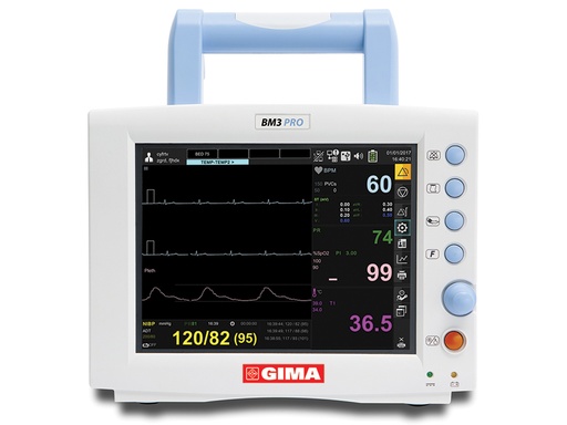[GM-30140] GIMA BM3 PRO MONITOR - SpO2+ECG+NIBP+TEMP+RESP