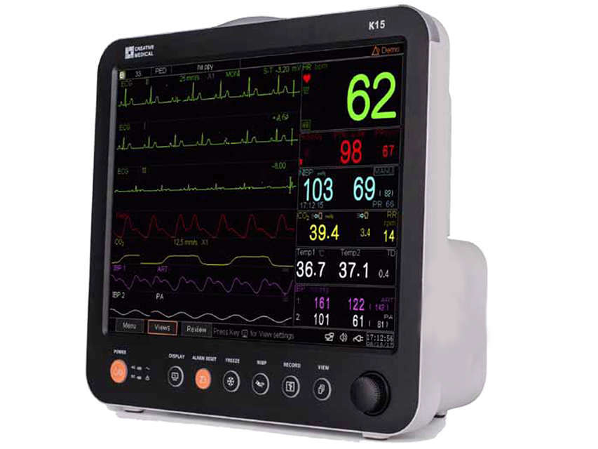 [35310] MULTIPARAMETRIC MONITOR GIMA K15 2IBP + EtCO2 config. TOUCHSCREEN