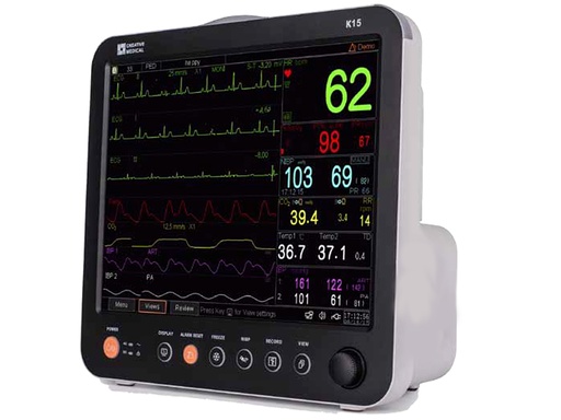 [GM-30171] MULTIPARAMETRIC MONITOR GIMA K15 2IBP + EtCO2 config. TOUCHSCREEN
