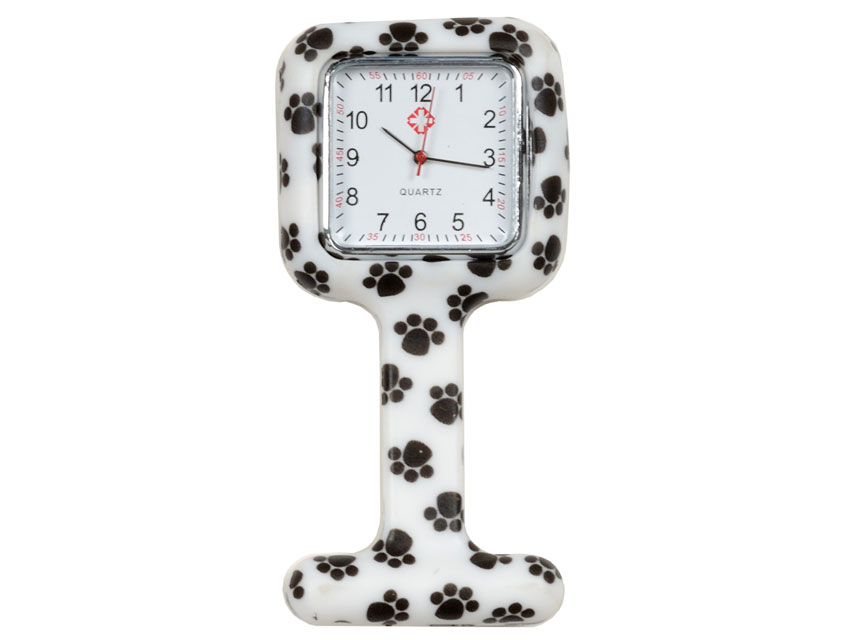 [20465] NURSING CLOCK - square - fancy footprints
