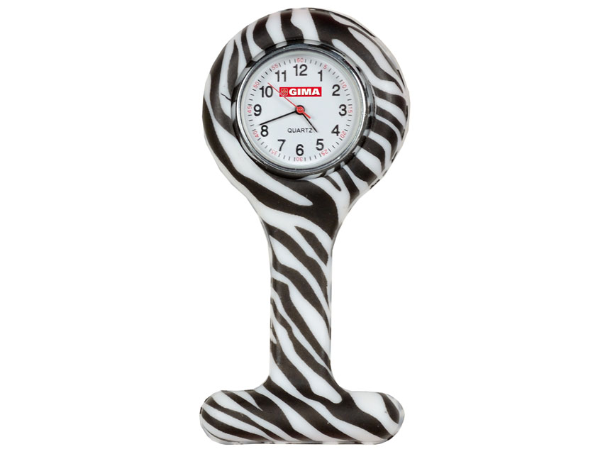 [20422] NURSING CLOCK - round - zebra pattern