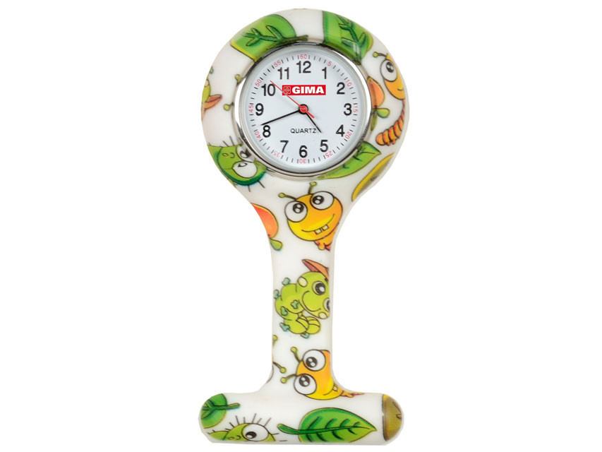 [20425] NURSING CLOCK - round - caterpillar pattern