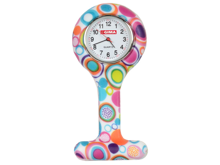 [20423] NURSING CLOCK - round - bubble pattern