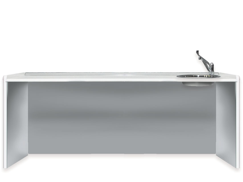 [45426] WORKTOP 206 cm - sink on the right
