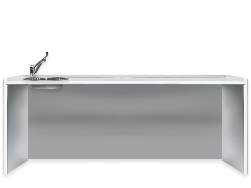 [45427] WORKTOP 206 cm - sink on left