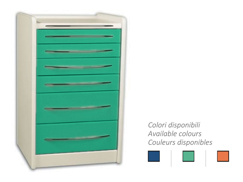 [45452] GE419 FURNITURE CABINET 6 drawers 49 cm - choice of colour