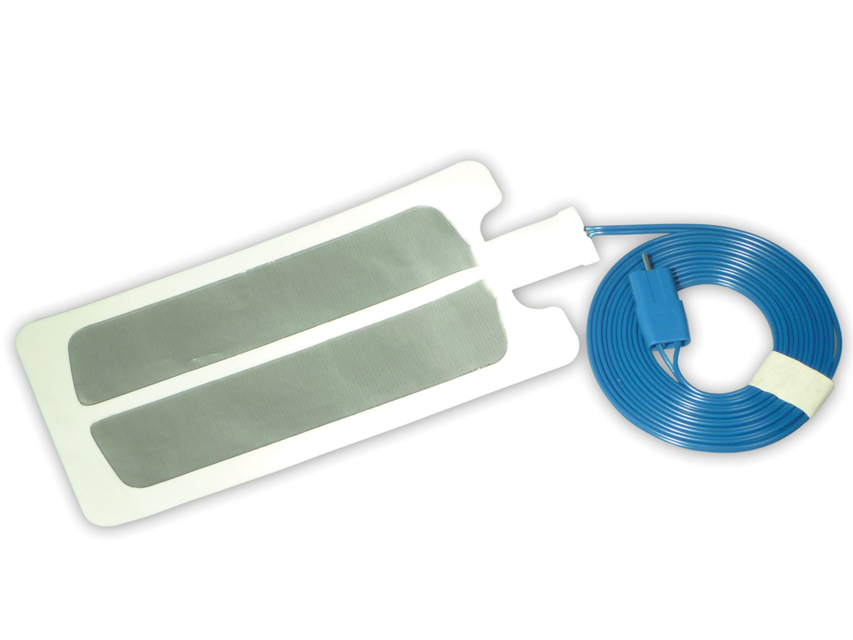 [30478] SINGLE-USE PLATES WITH 3 m CABLE - Type Valleylab - adults