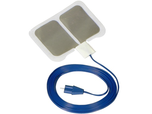 [GM-30536] MONOUSED REM TNT PLATE WITH SOLID GEL - 3 m cable - Type Valleylab - adults