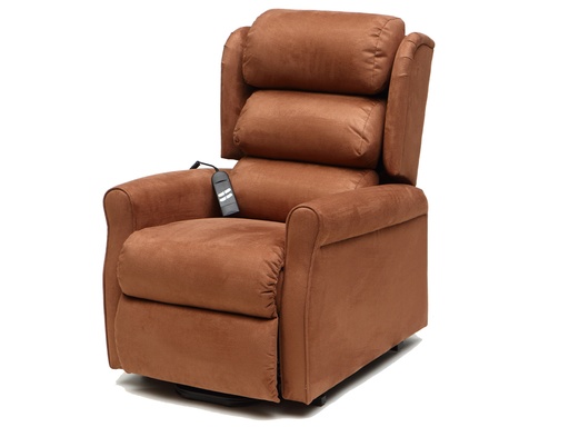 [GM-30556] GINEVRA LIFTING ARMCHAIR 2 motors - fire retardant - brown