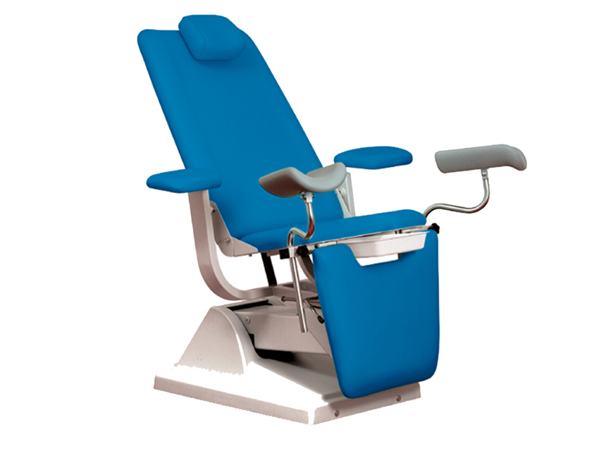 [27526] GYNEX ARMCHAIR with roll holder - metallic blue