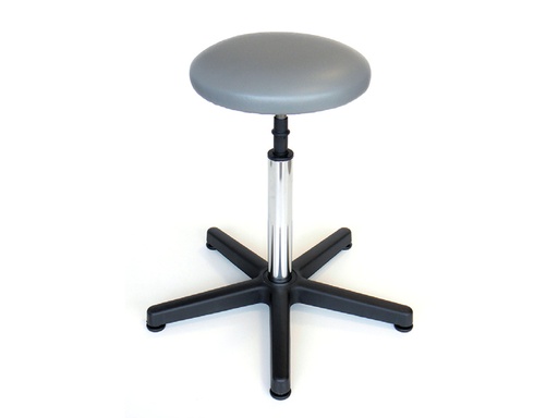[27952] STOOL - upholstered seat with feet - grey