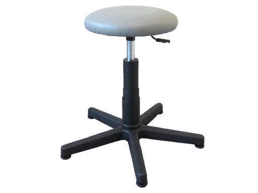 [27955] STOOL - upholstered seat with feet - grey