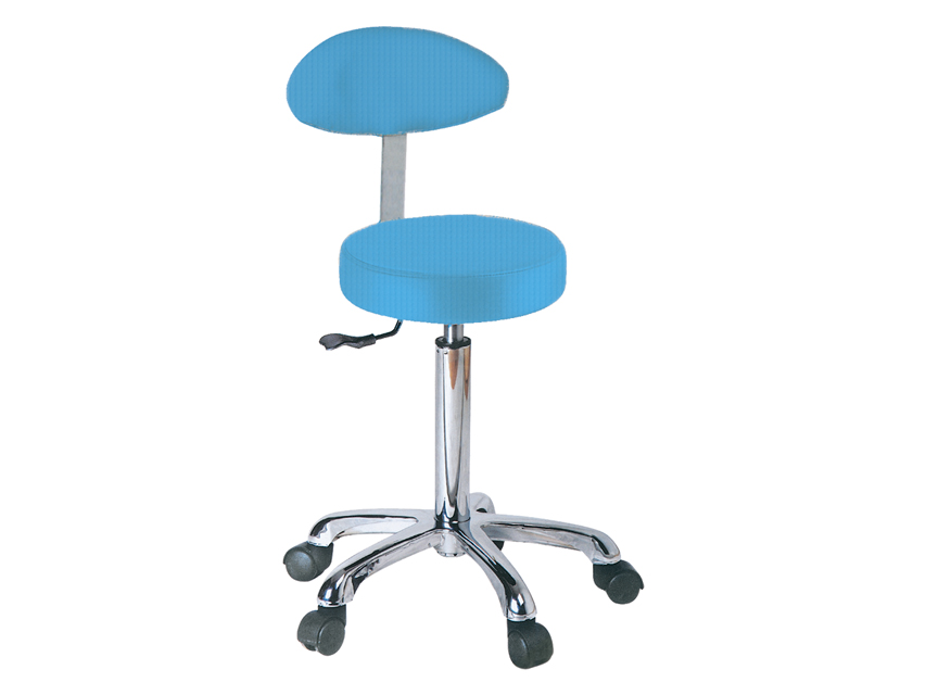 [45242] STOOL with backrest - blue