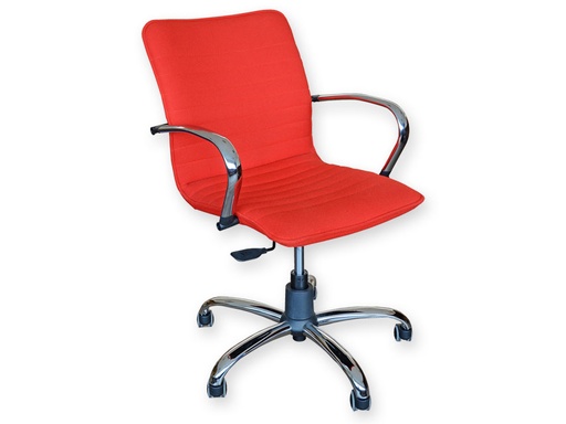 [45124] ELITE LOW BACK CHAIR - fabric - red