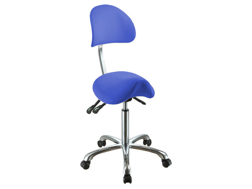 [45262] ERGO STOOL with backrest - blue