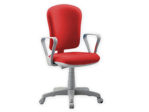 [45095] VARESE CHAIR WITH ARMRESTS - fabric - red
