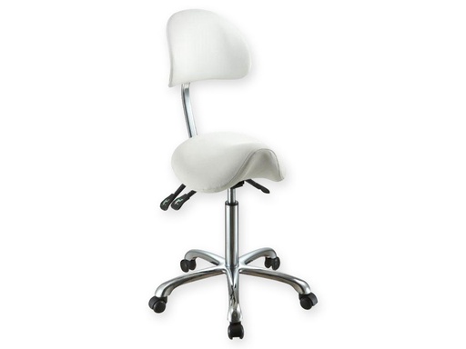 [GM-30736] ERGO STOOL with backrest - white