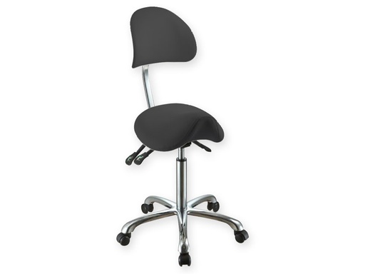 [45260] ERGO STOOL with backrest - black