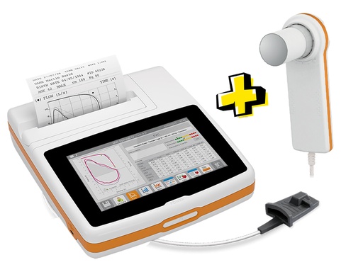 [GM-30894] SPIROLAB PLUS SPIROMETER with Minispir, 7" touchscreen, SpO2, printer and software