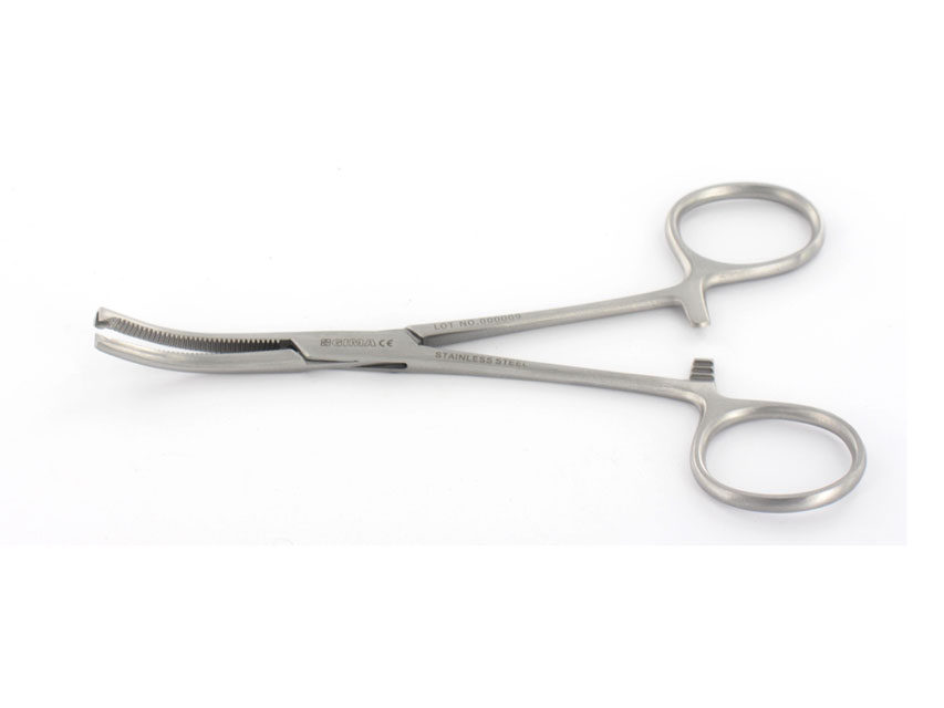 [26832] KOCHER PLIER - curved - 16 cm