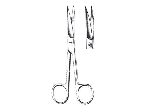 [26898] CURVED SCISSORS - acute points - 18 cm